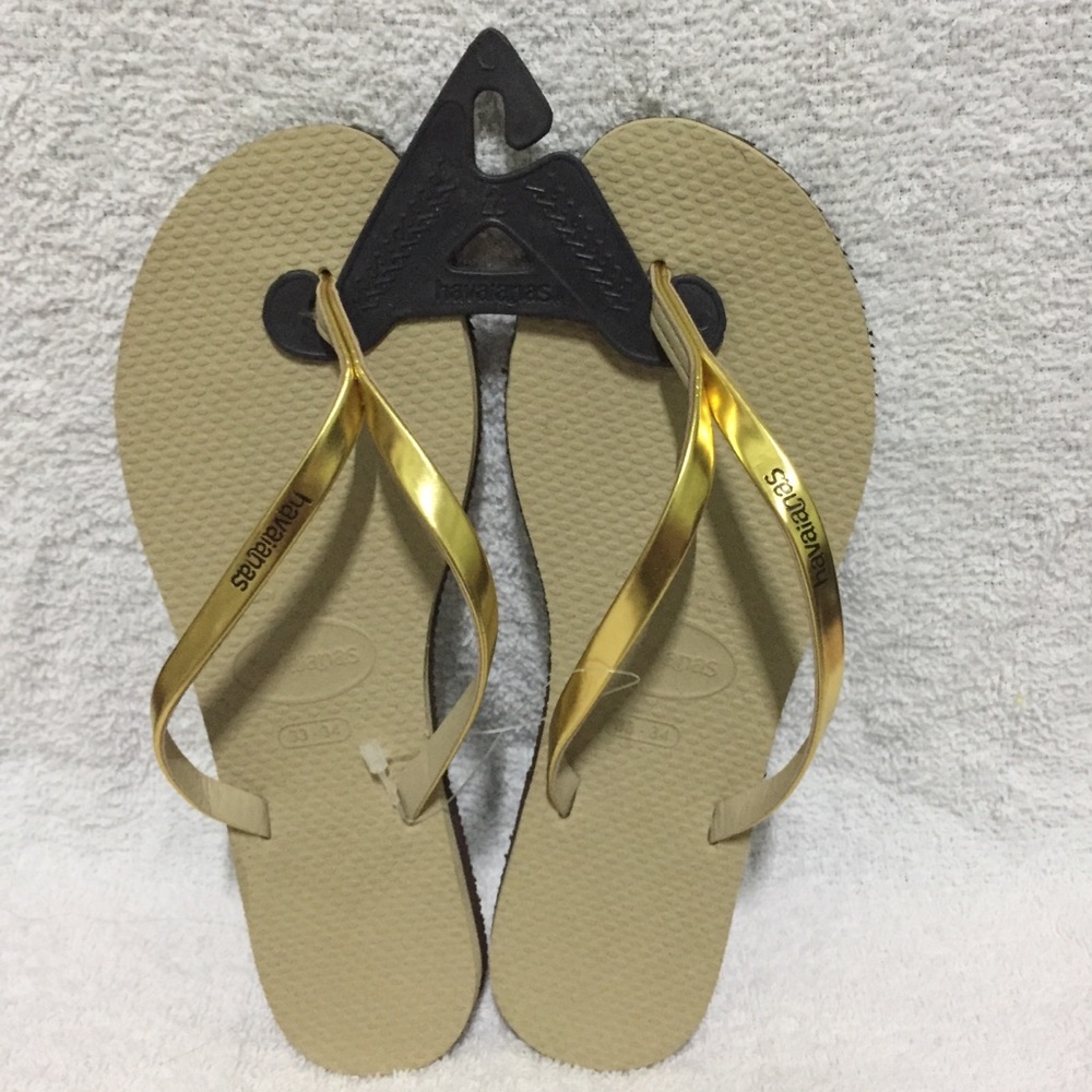 Metallic Gold Golden Havaiana You Rare Sandal